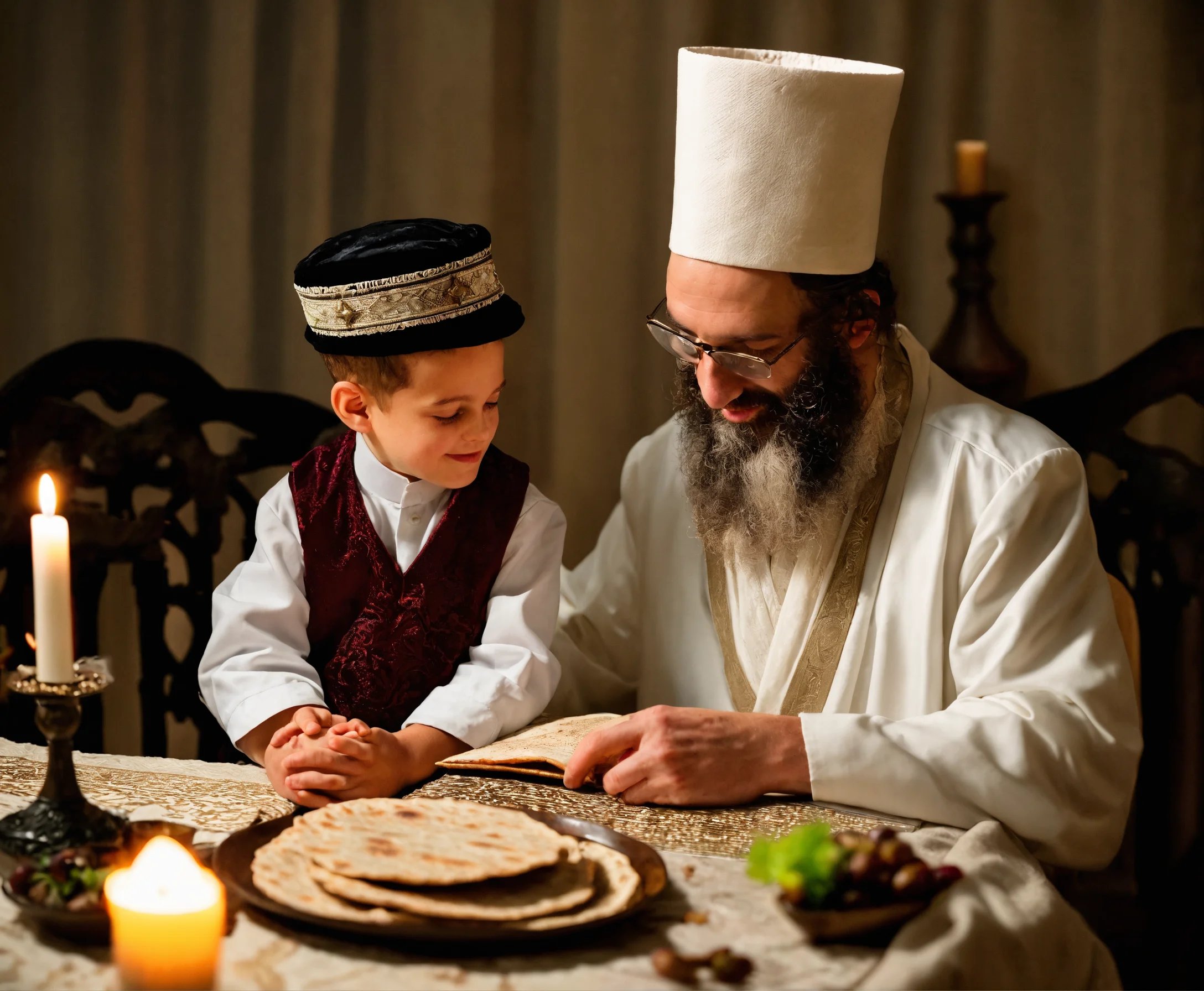 אבא יהודי חרדי עם חליפה לבנה ושטריימל.jpg