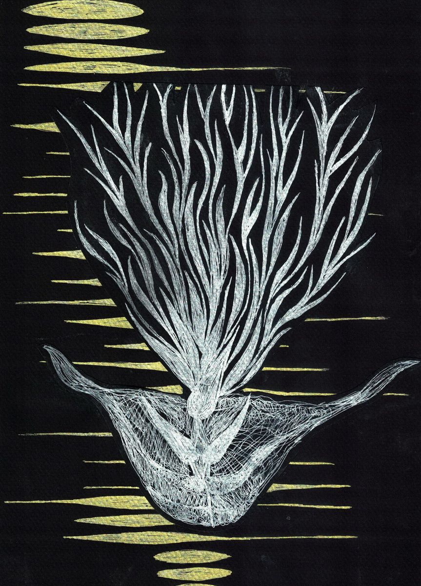 בזרימה, 3019, 30-20 סמ, טכניקה מעורבת על נייר .jpg