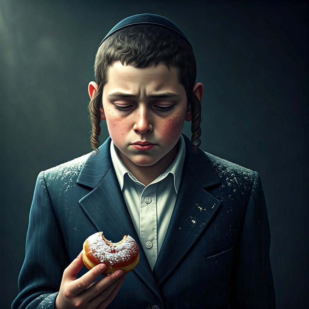 בחור אוכל סופגניה.jpg