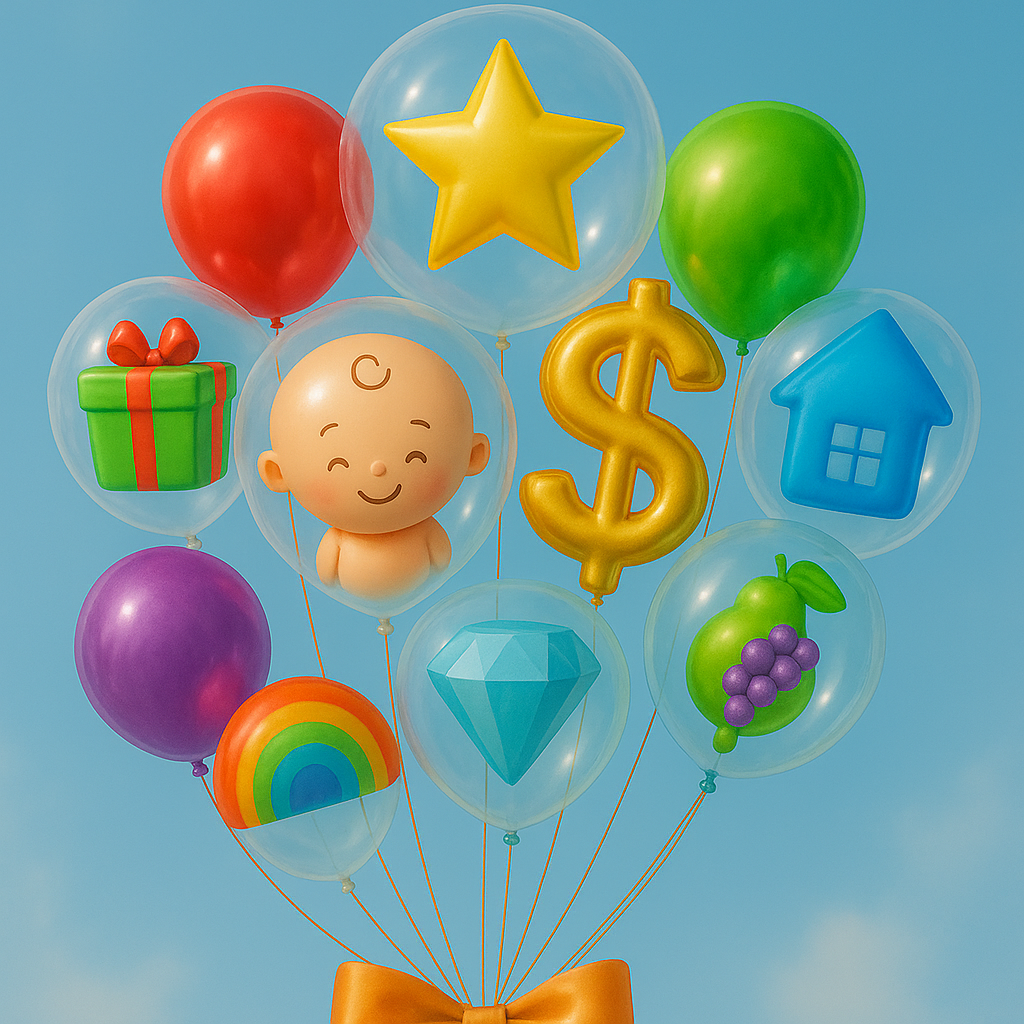 בלונים צבעוניים בשמיים עם חיוך.png