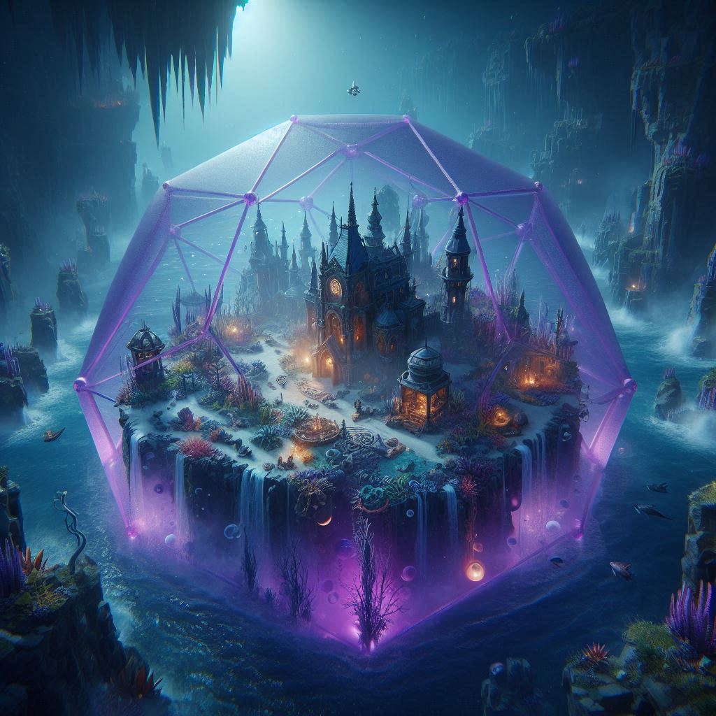 במעמקי האוקיינוס מבצר שנמצא בתוך בועה בצורת משושה בצבע סגול שנמצא  (1).jpeg