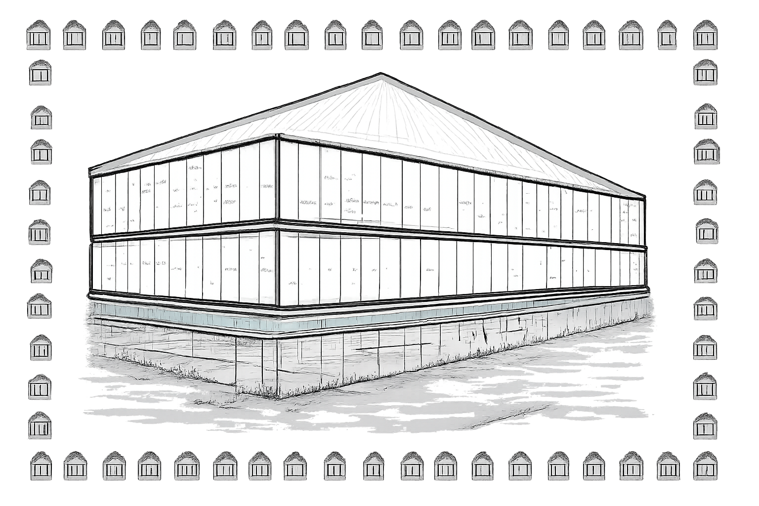 בניין מודרני והשתקפות במים.png