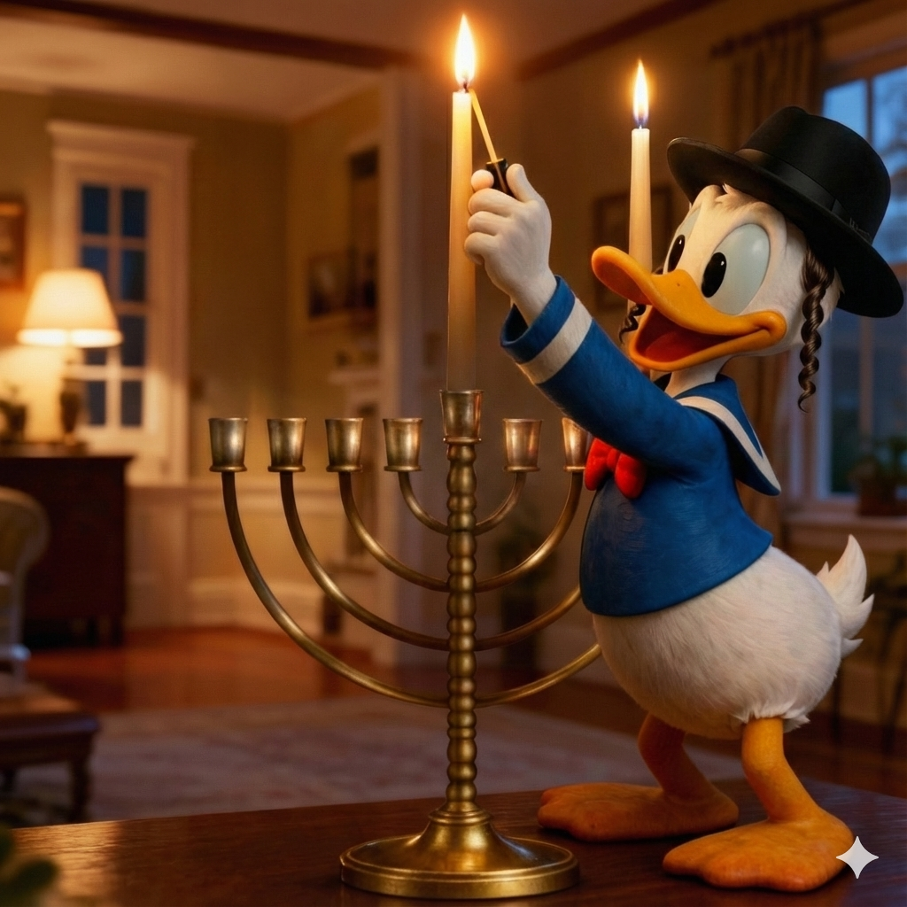 דונלד דאק החסידי מדליק חנוכיה.png