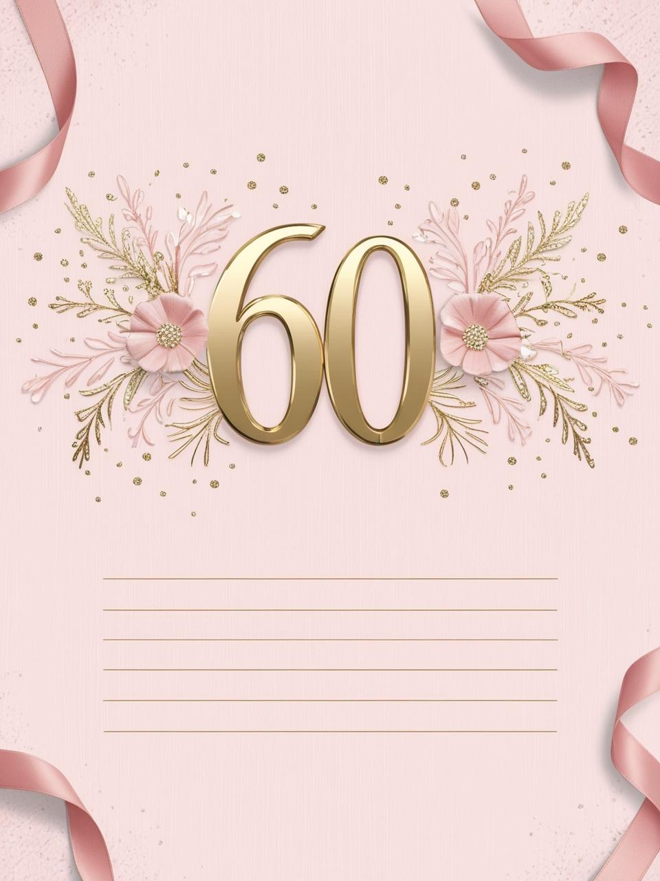 דף לכתוב ברכה שלמטה כתוב 60 בזהב וכל הרקע ורוד בהיר עם קישוטים ועיטורים.jpg