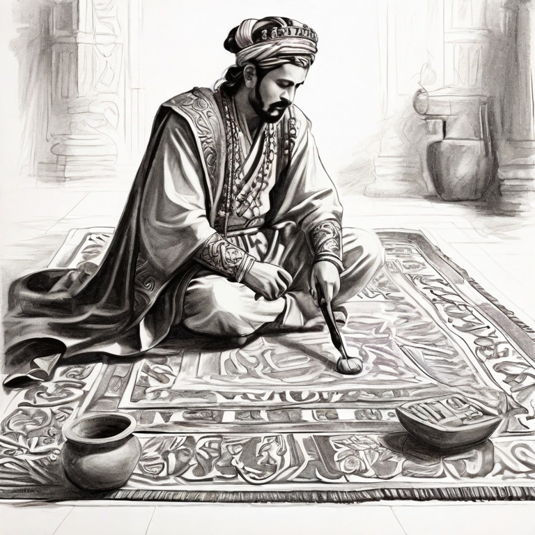 המלך שקלע שטיחים.jpg