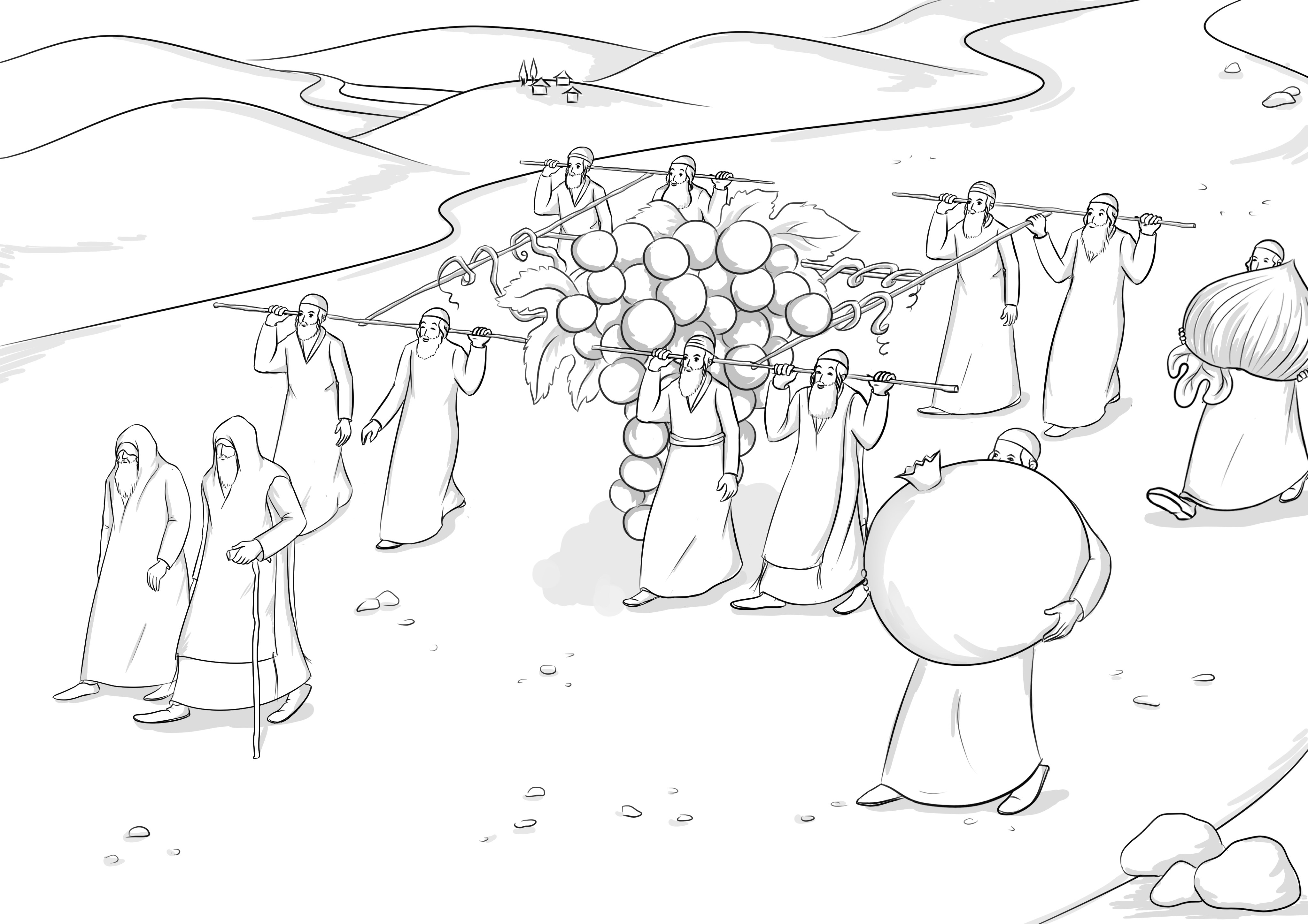 המרגלים נושאים את פירות הארץ.jpg