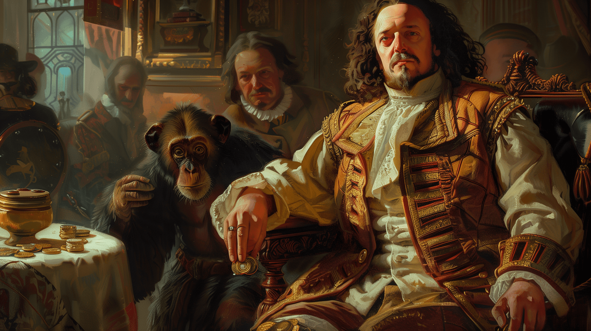 הפריץ מרצה מעותיו עם הקוף.png