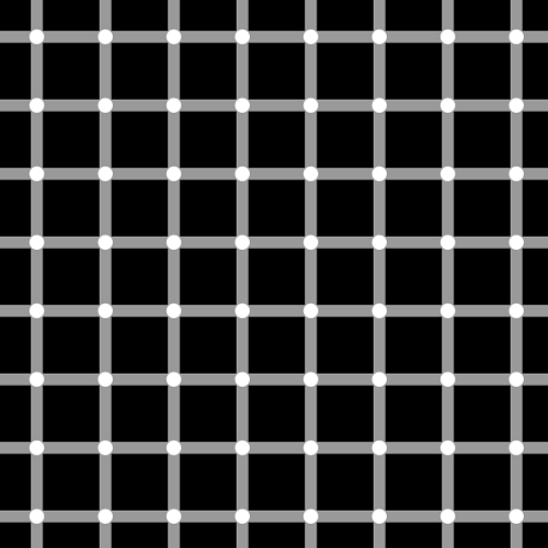 זה רק נראה כאילו מהבהבות נקודות שחורות, למעשה, כל הנקודות לבנות.png