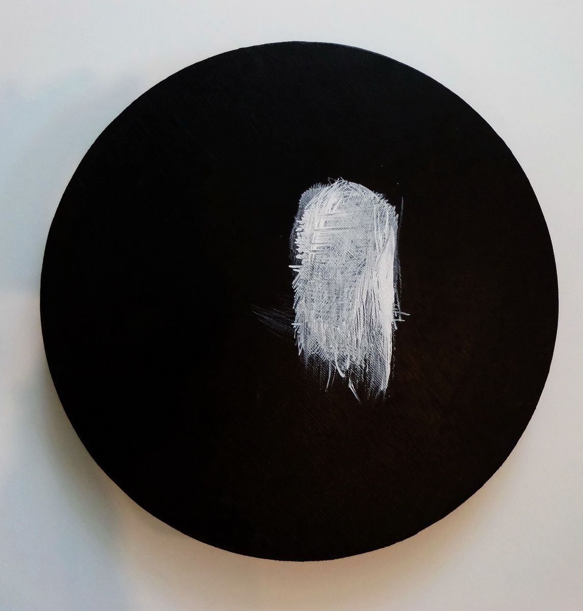 זמן תמורות 1, 2016, קוטר 33 סמ, טכניקה מעורבת על בד .JPG