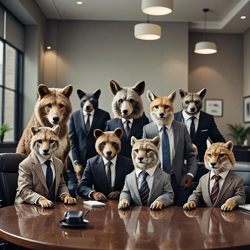 חיות לבושות חליפות .png