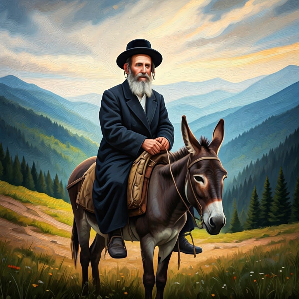 חסיד נוסע לרבי על חמור.jpg