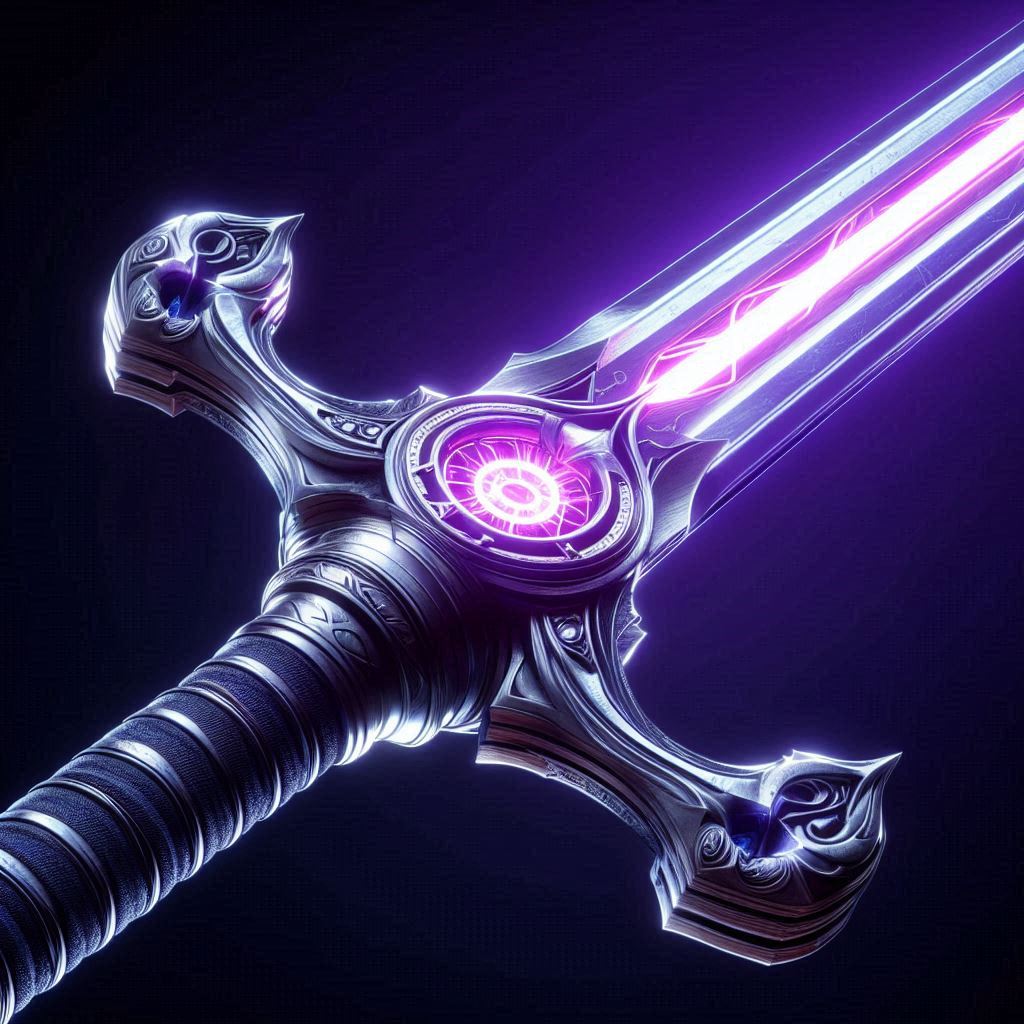 חרב שבמקום להב יש קרן ליזר סגולה.jpeg