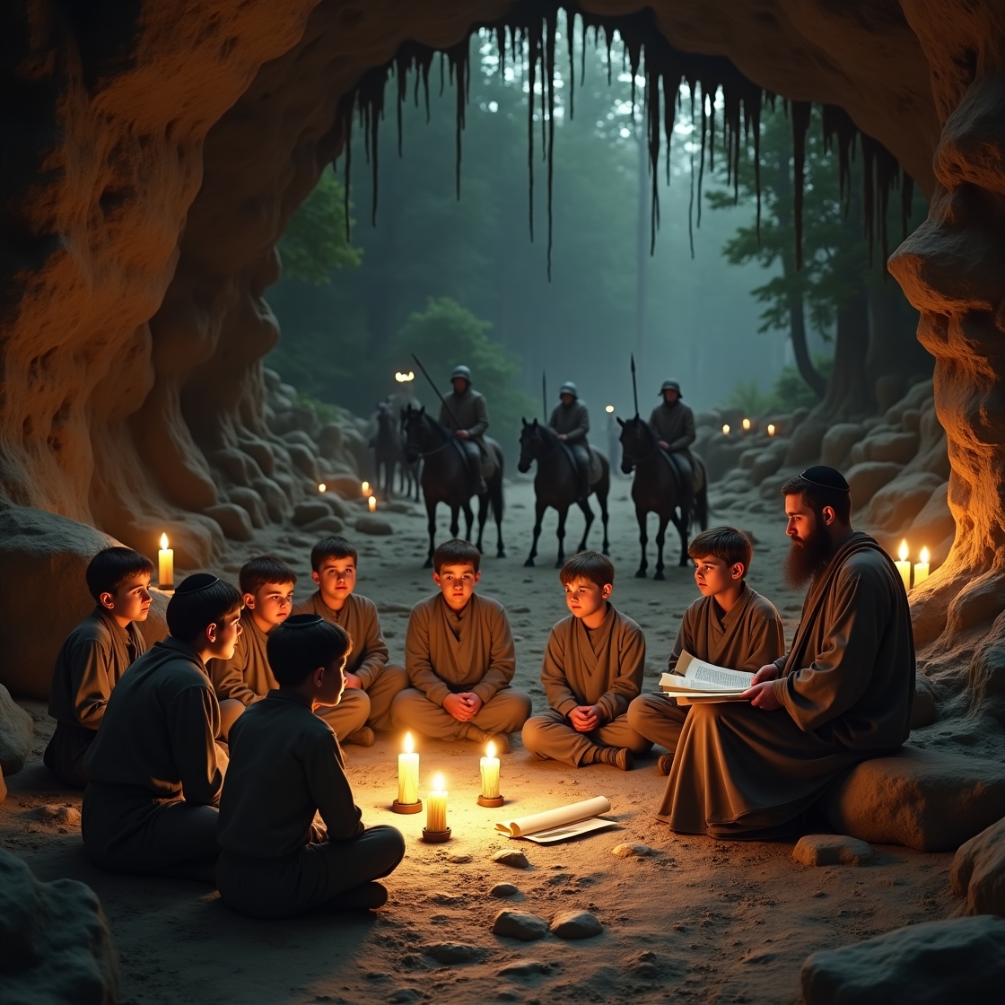 יהודים לומדים במערות.jpg