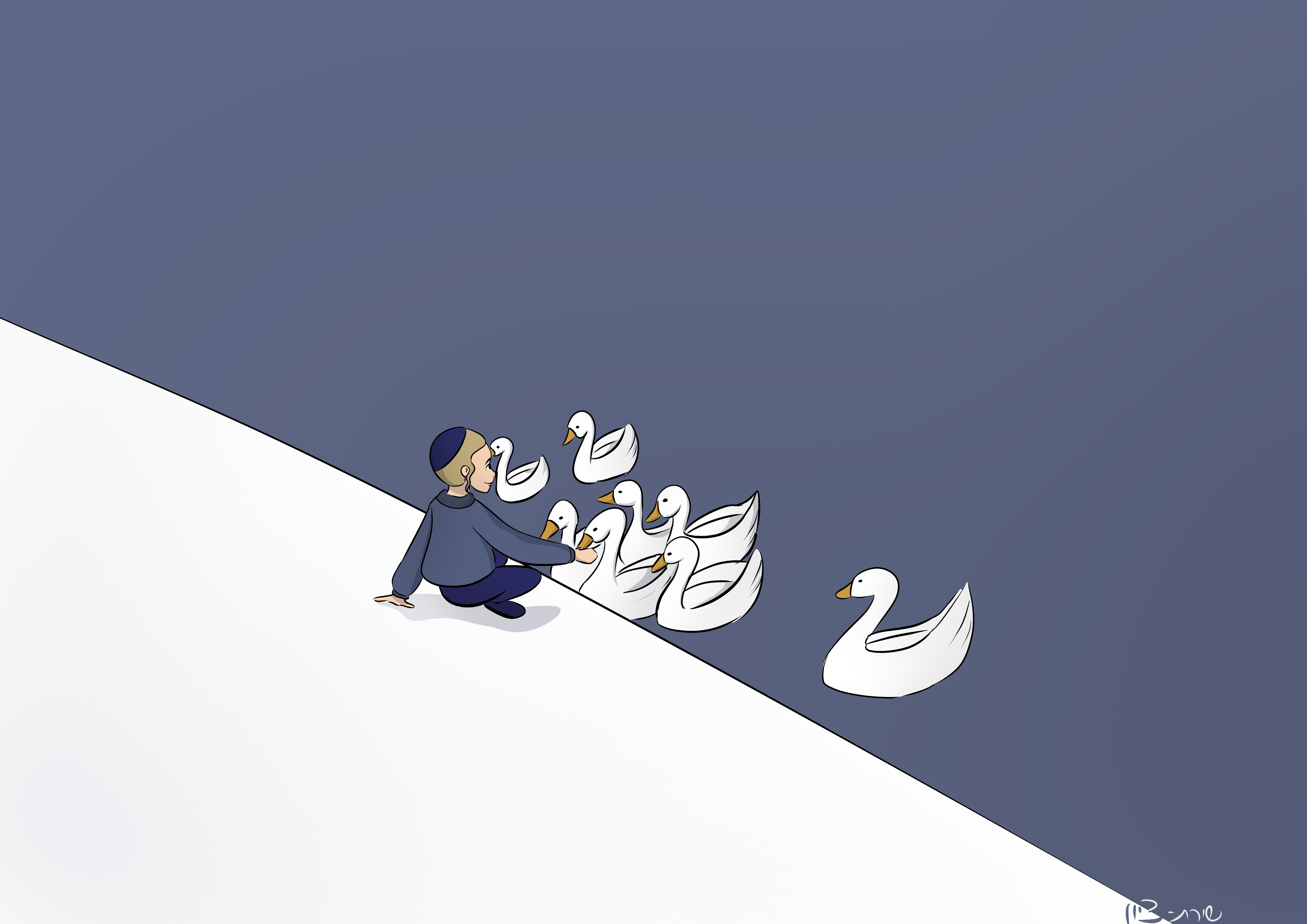 ילד וברבורים.png