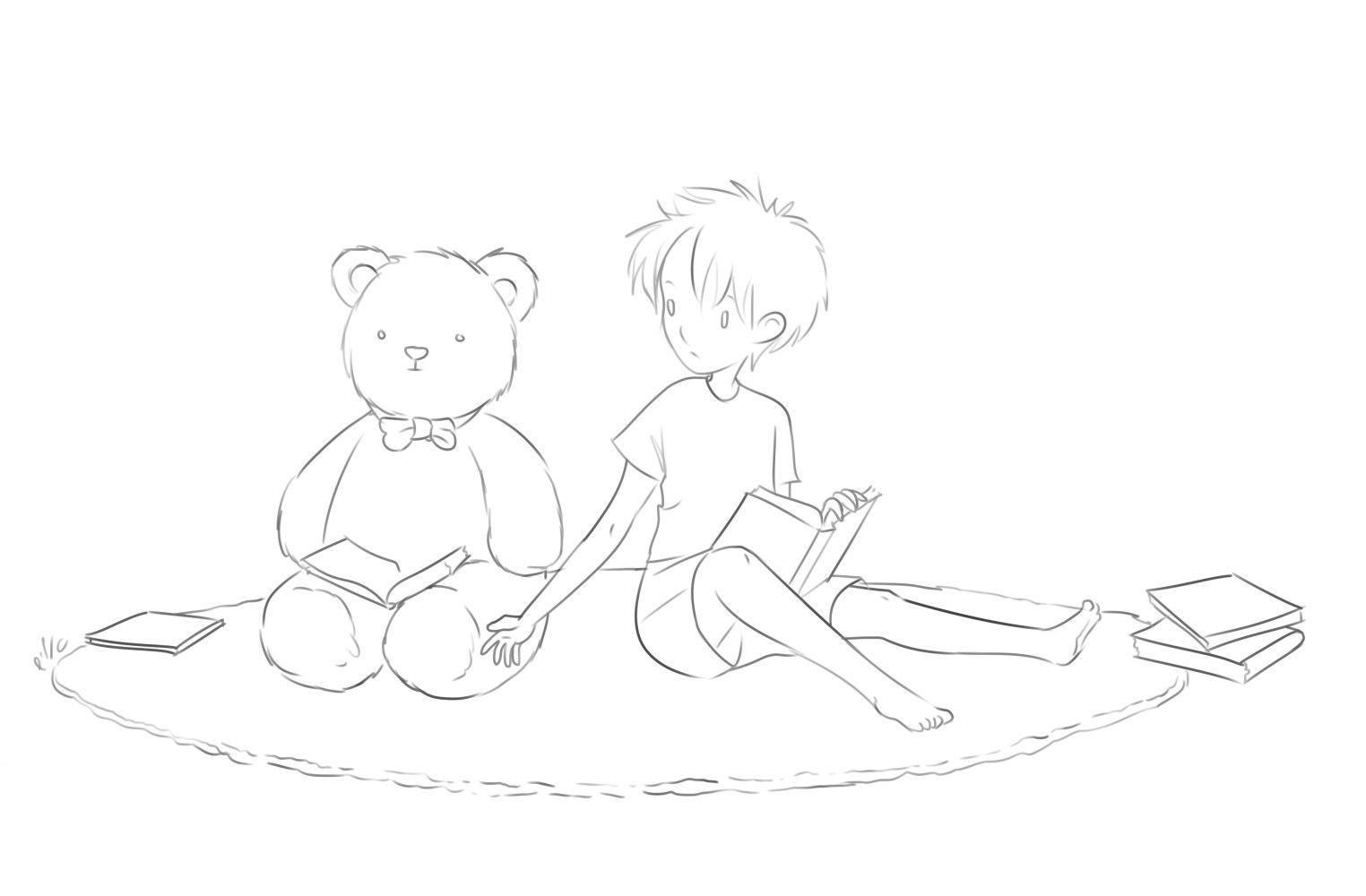 ילד ודובי עם ספר שלב 2.jpg