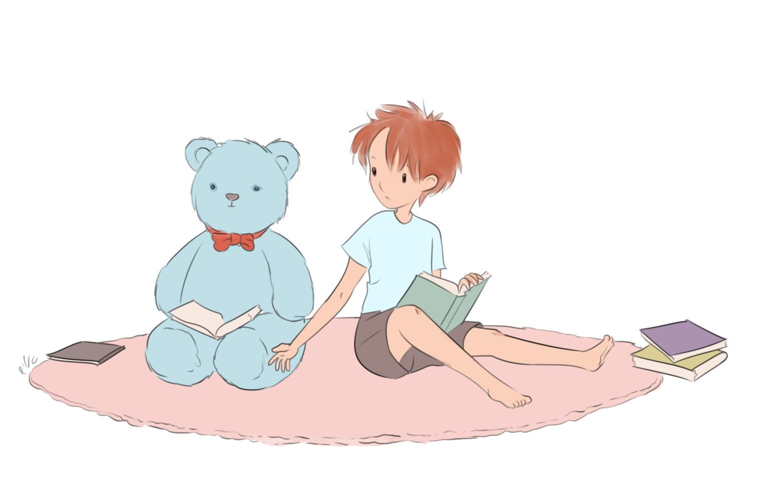 ילד ודובי עם ספר שלב 3.jpg