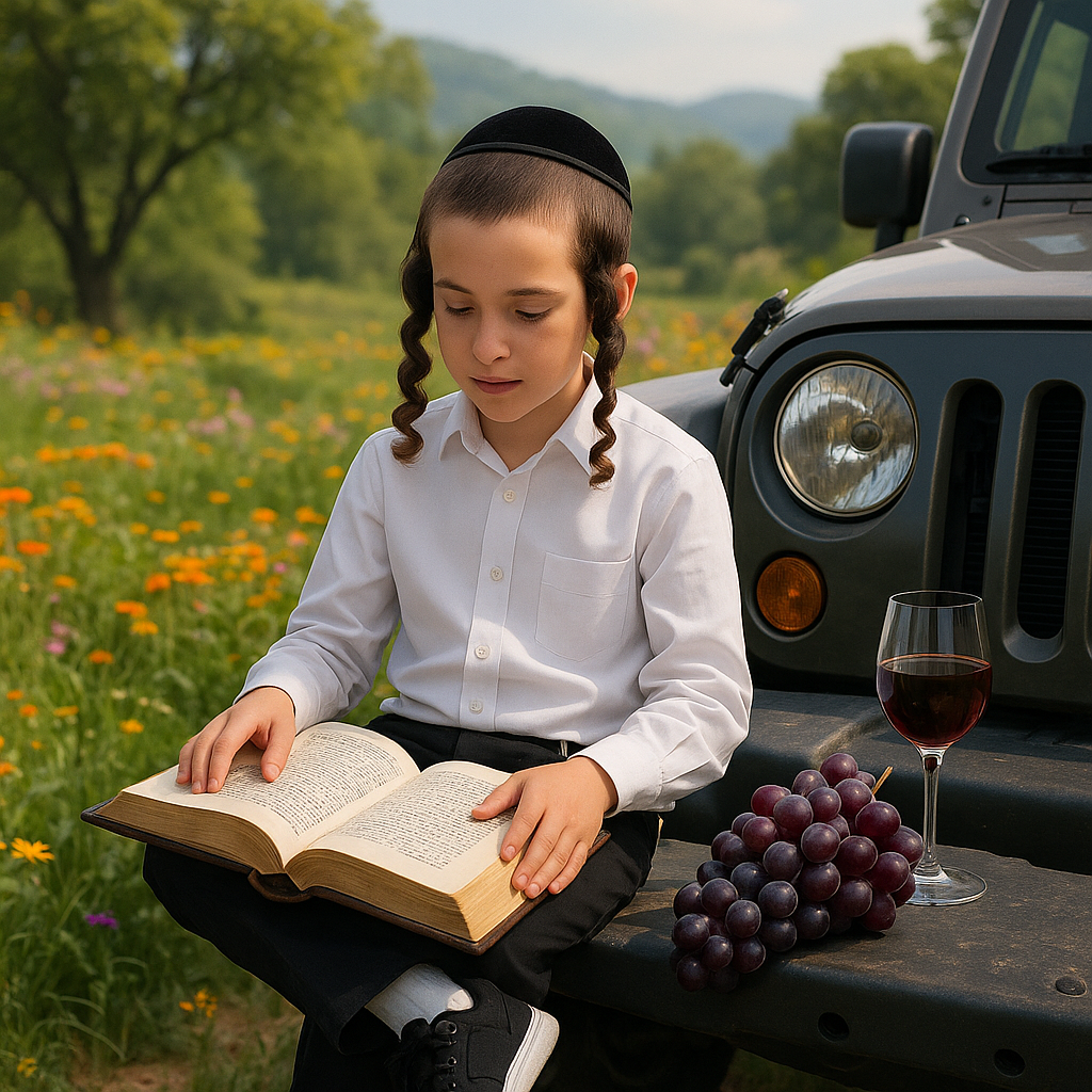 ילד חסידי בלימוד בטבע.png