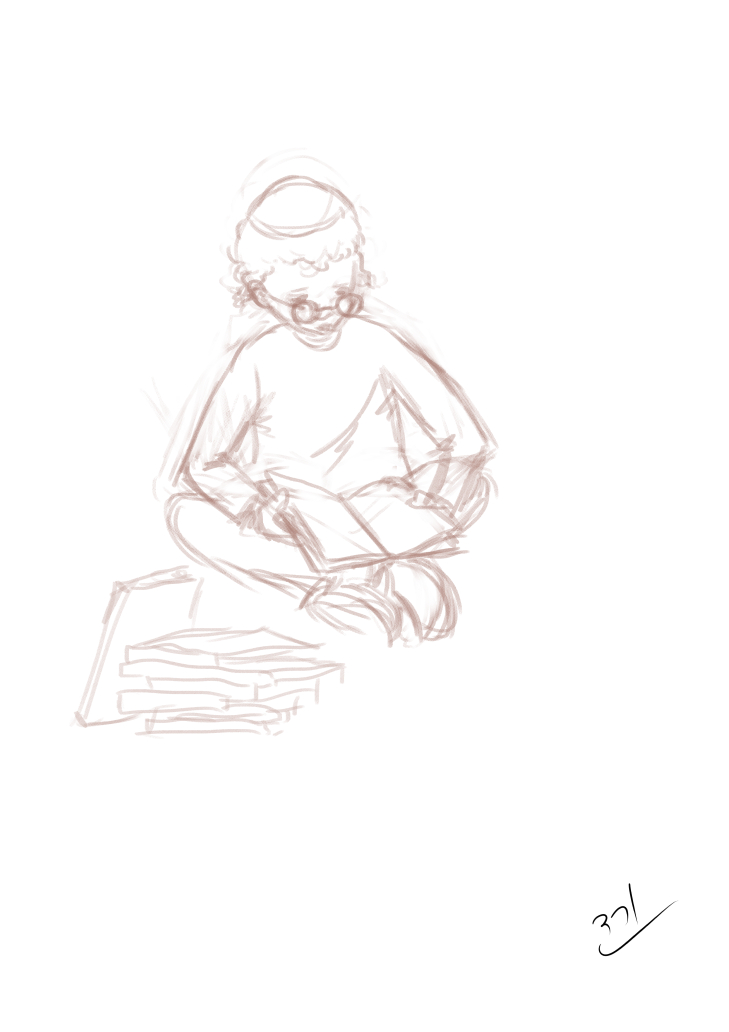 ילד קוראבספר סקיצה.jpg