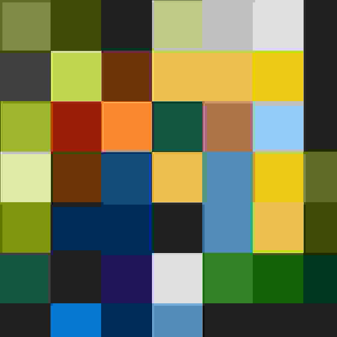 ילד שעומד באמצע שדות ירוקים ויפים עם בגדי צייר וכובע ברט מחזיק ציור בשתי הידיים שלו שבו רואים ...jpg