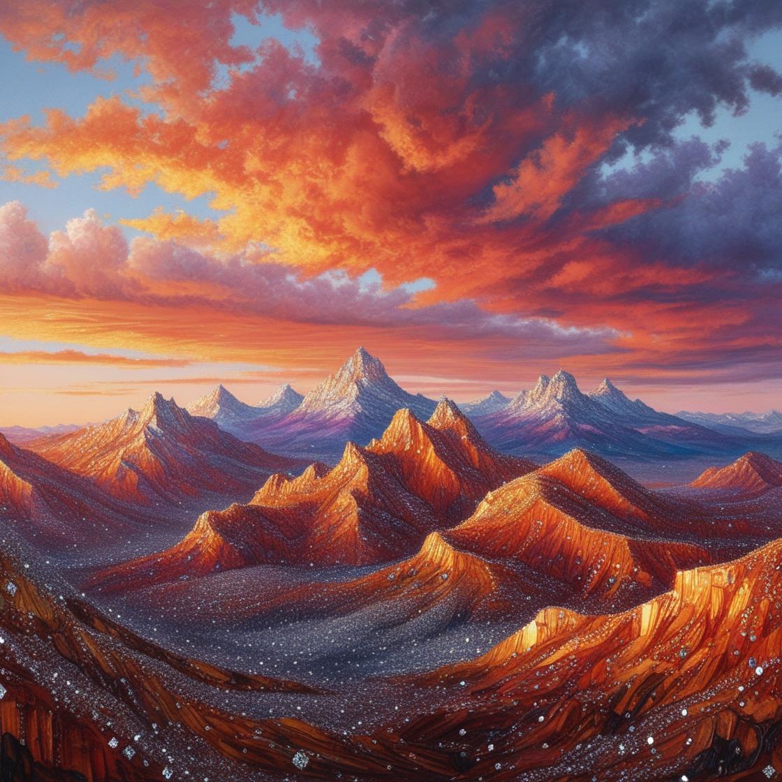 יצירת מופת של נוף עוצר נשימה העשוי כולו מאבני יהלומים קטנטנים וזוהרים.jpg