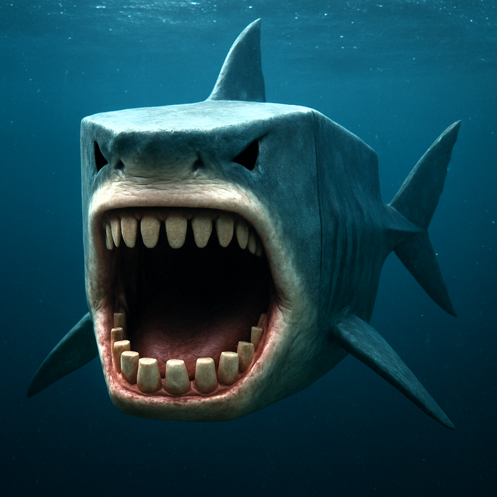 כריש מרובע, עינים משולשות, שיניים מרובעות.png