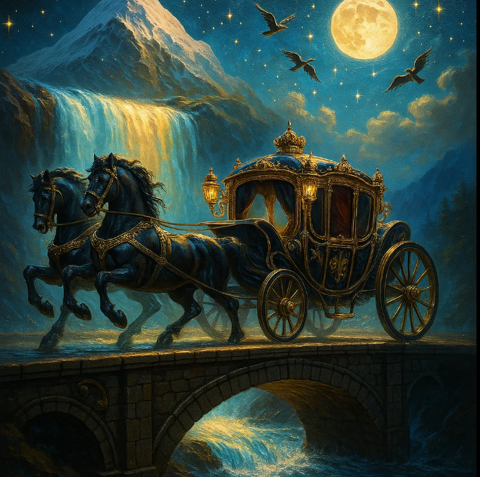 כרכרה מוזהבת כחולה.png