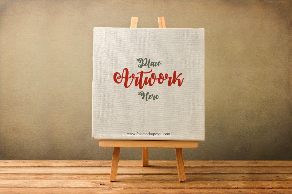 מוקאפ סטנד עם תמונת קנווס.jpg