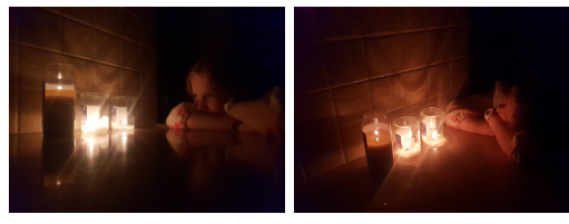 מירי מסתכלת על הנר נשמה של קותי במוצאי חג השבועות.png