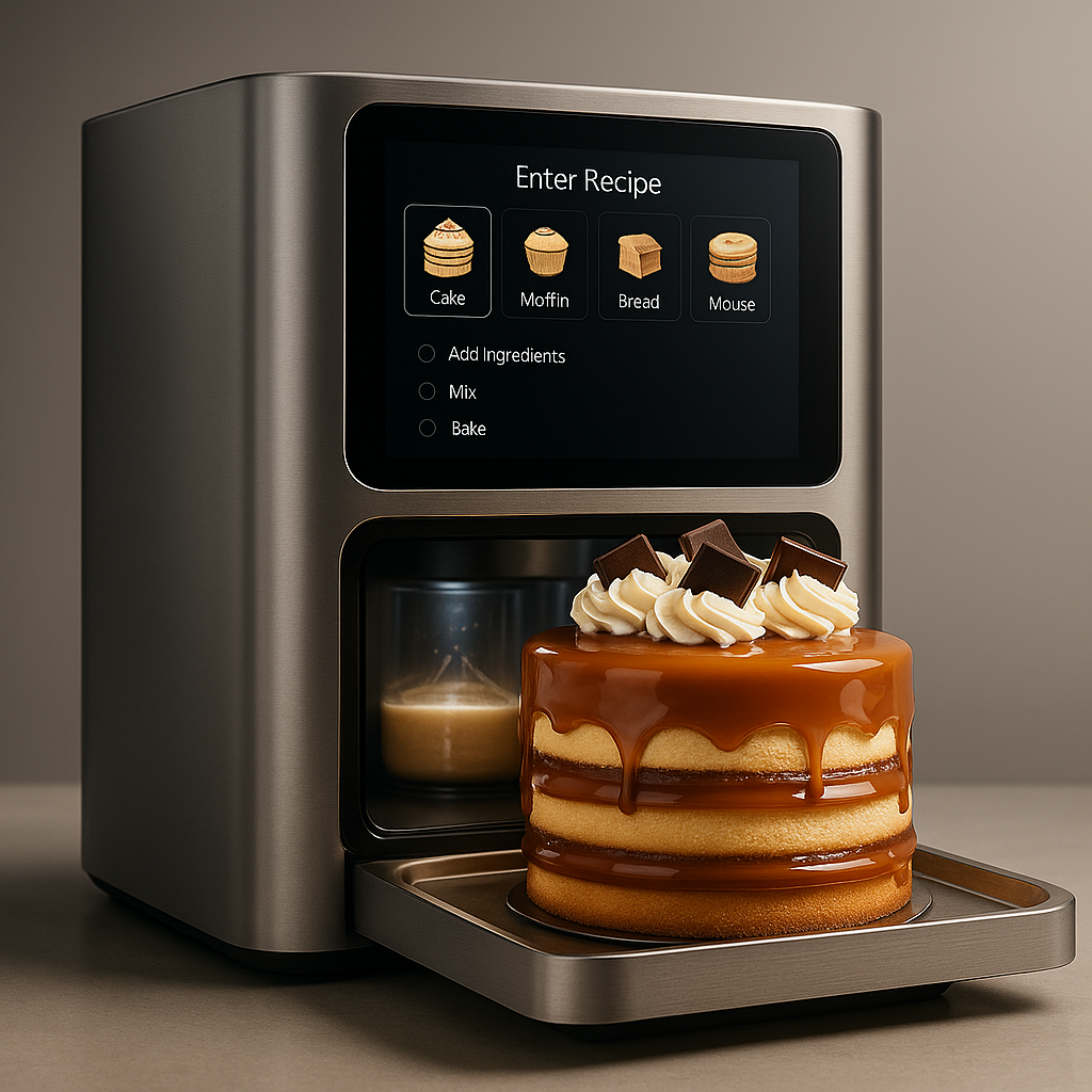 מכשיר אפייה עם עוגת קראמל.png