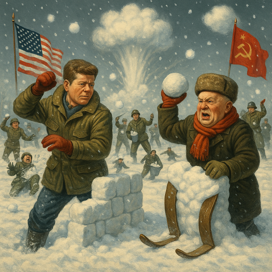 מלחמת הקרח בין ארה''ב לרוסיה, הייתה בכלל מלחמה שזרקו בה - כדורי קרח! ידעתם.png