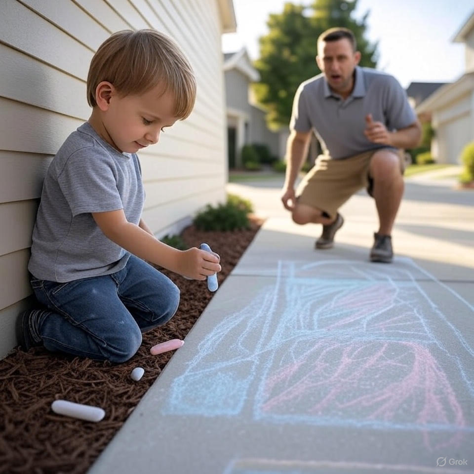 מקשקש בגינה של השכנים.jpg