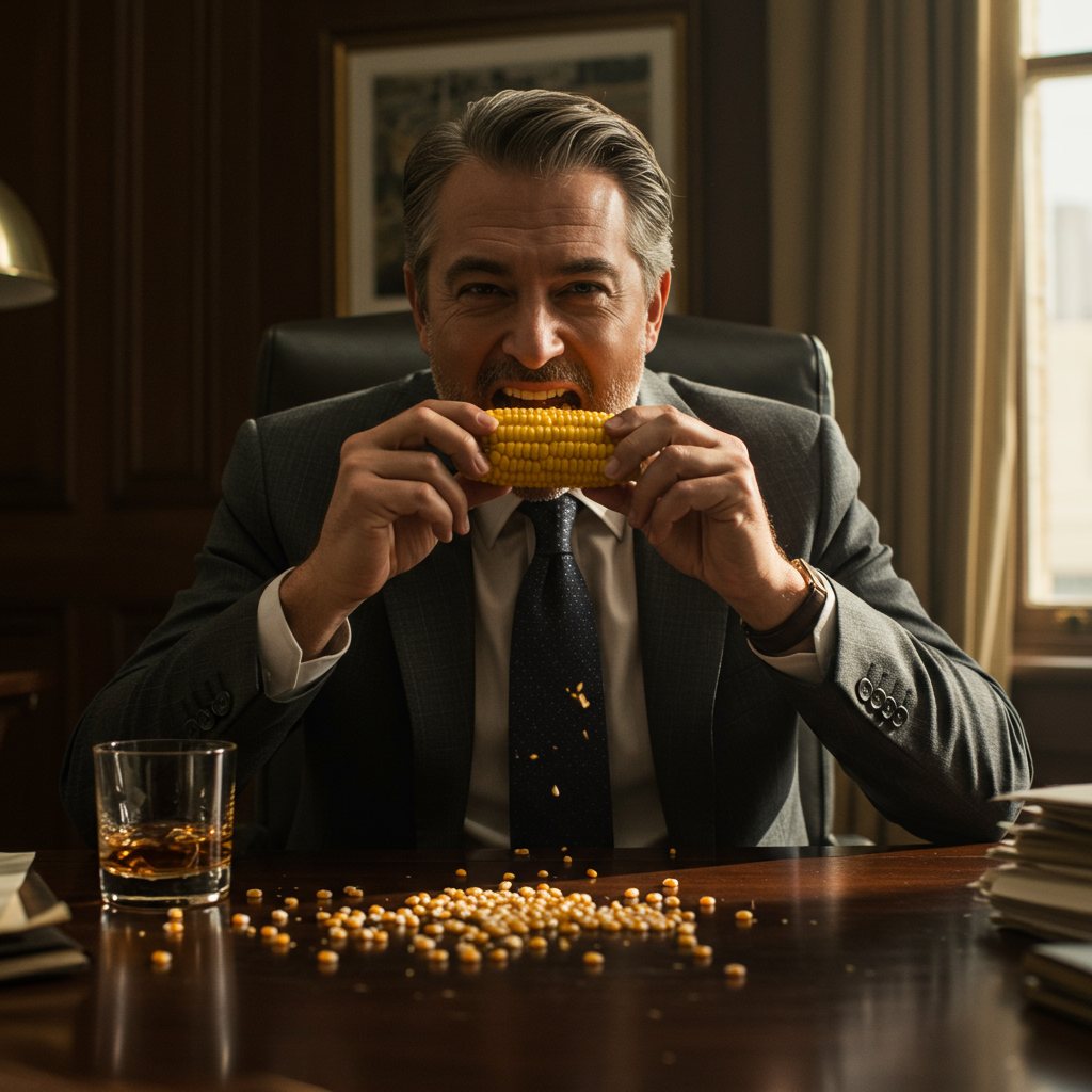 נהל מכובד יושב אוכל תירס.png