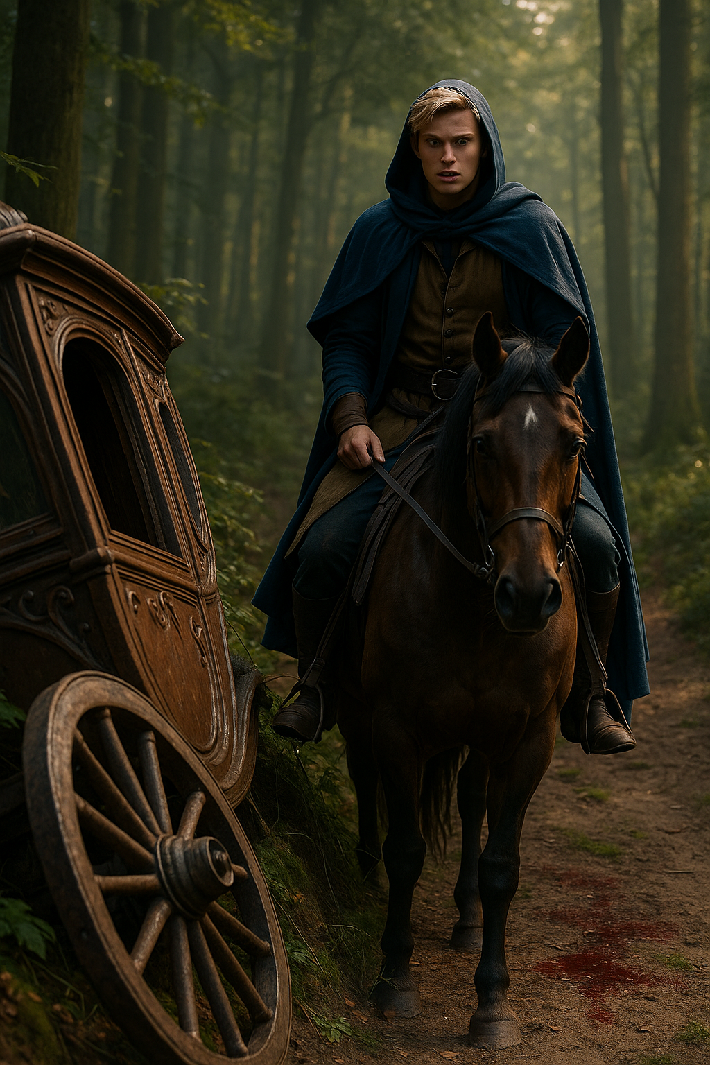 נוסע בתקופת ימי הביניים ביער.png