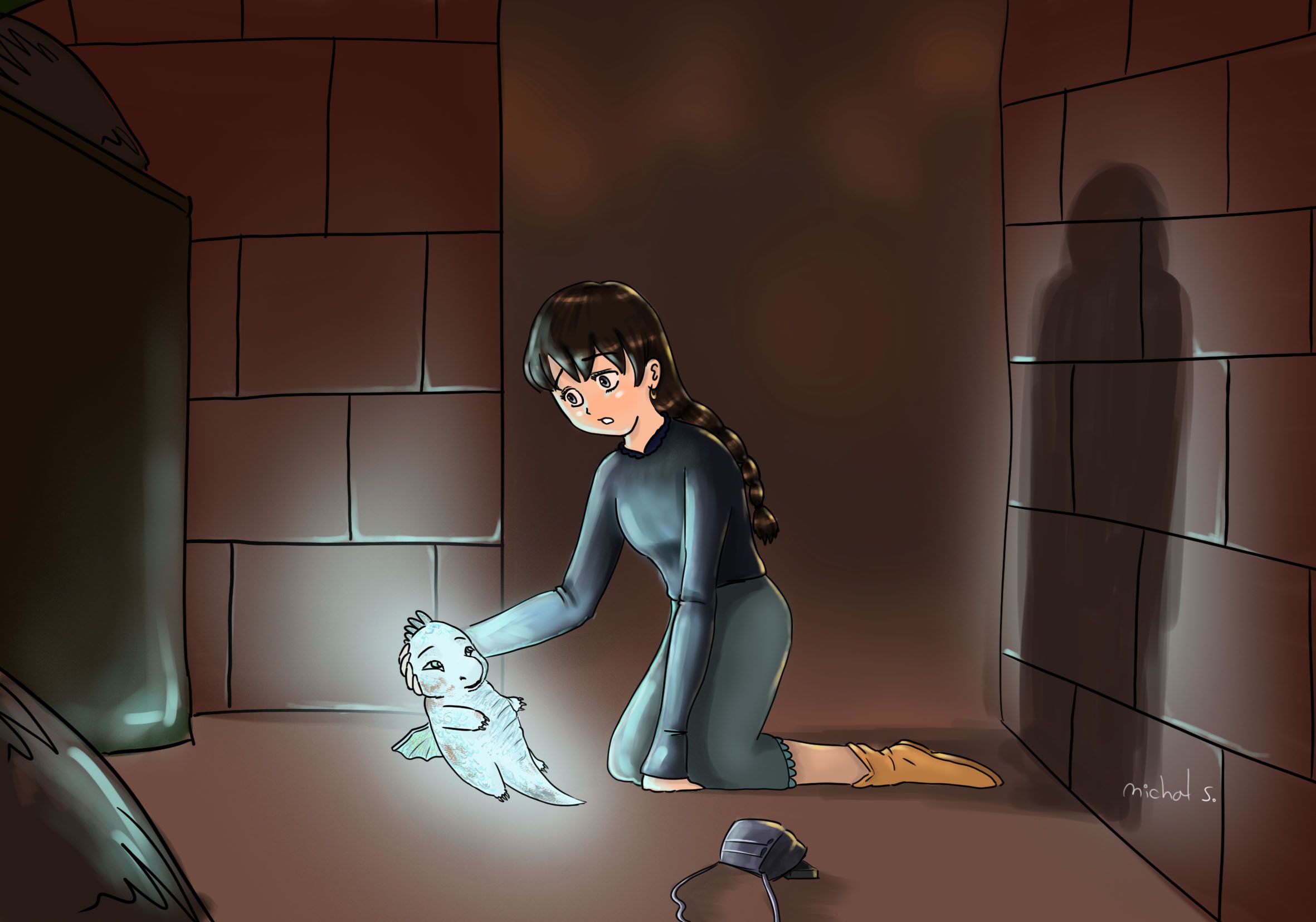 נערה ומפלצת.jpg