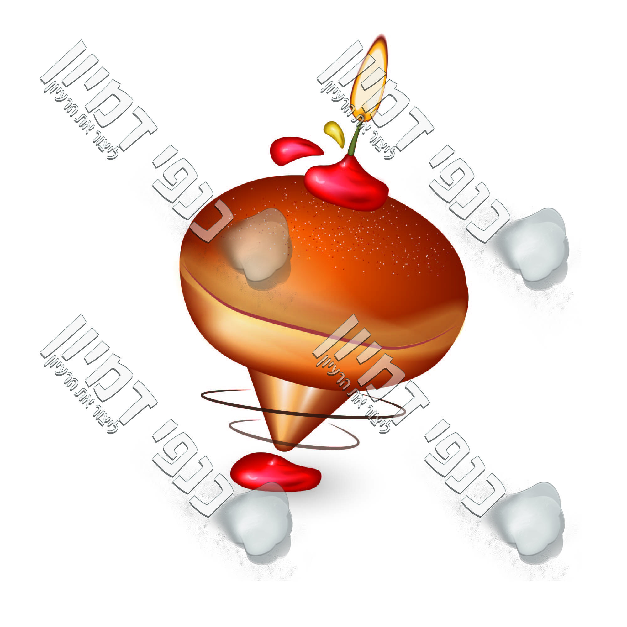 סביבון מסופגניה וריבה ונר ..jpg