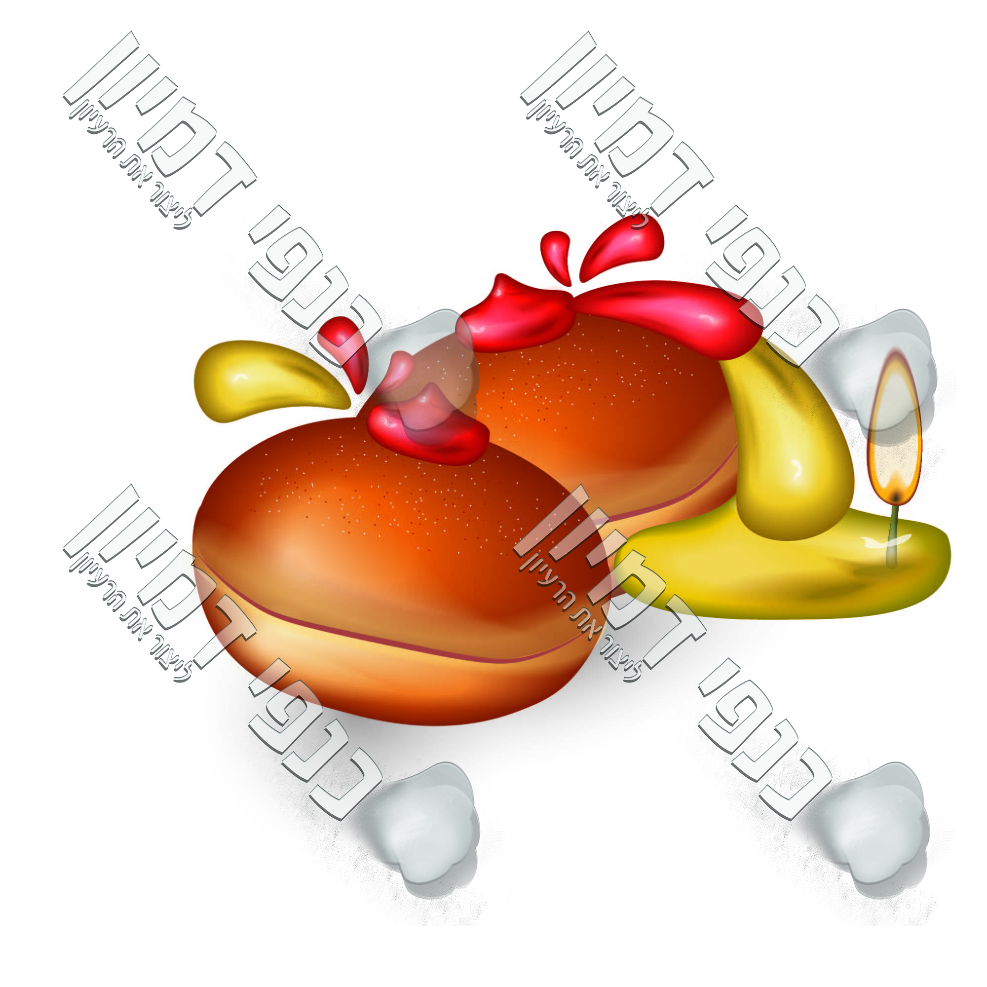 סופגניות עם טיפות ריבה מתחלף לשמן ונר כנפי דמיון.jpg