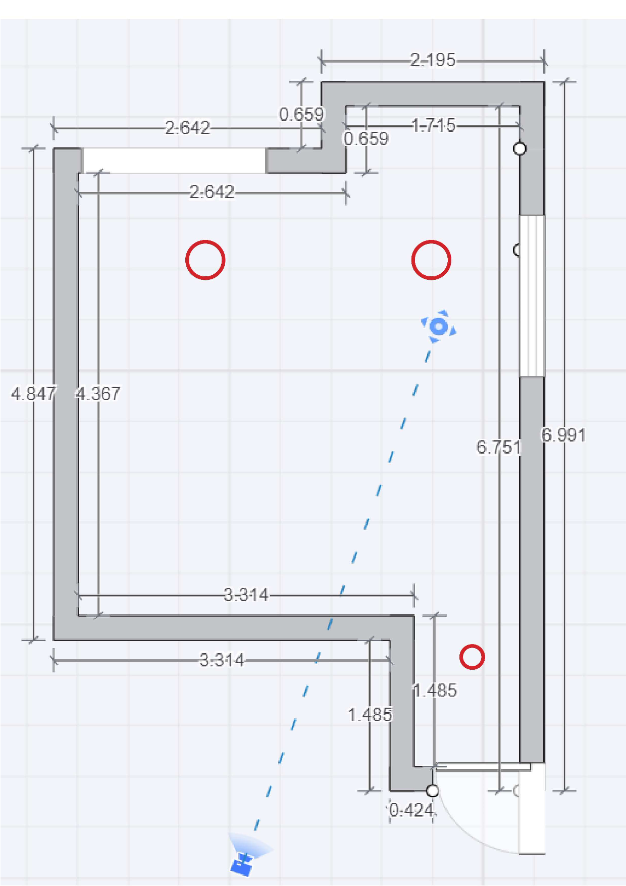 סלון עם מידות וסימוני מנורות 1.png
