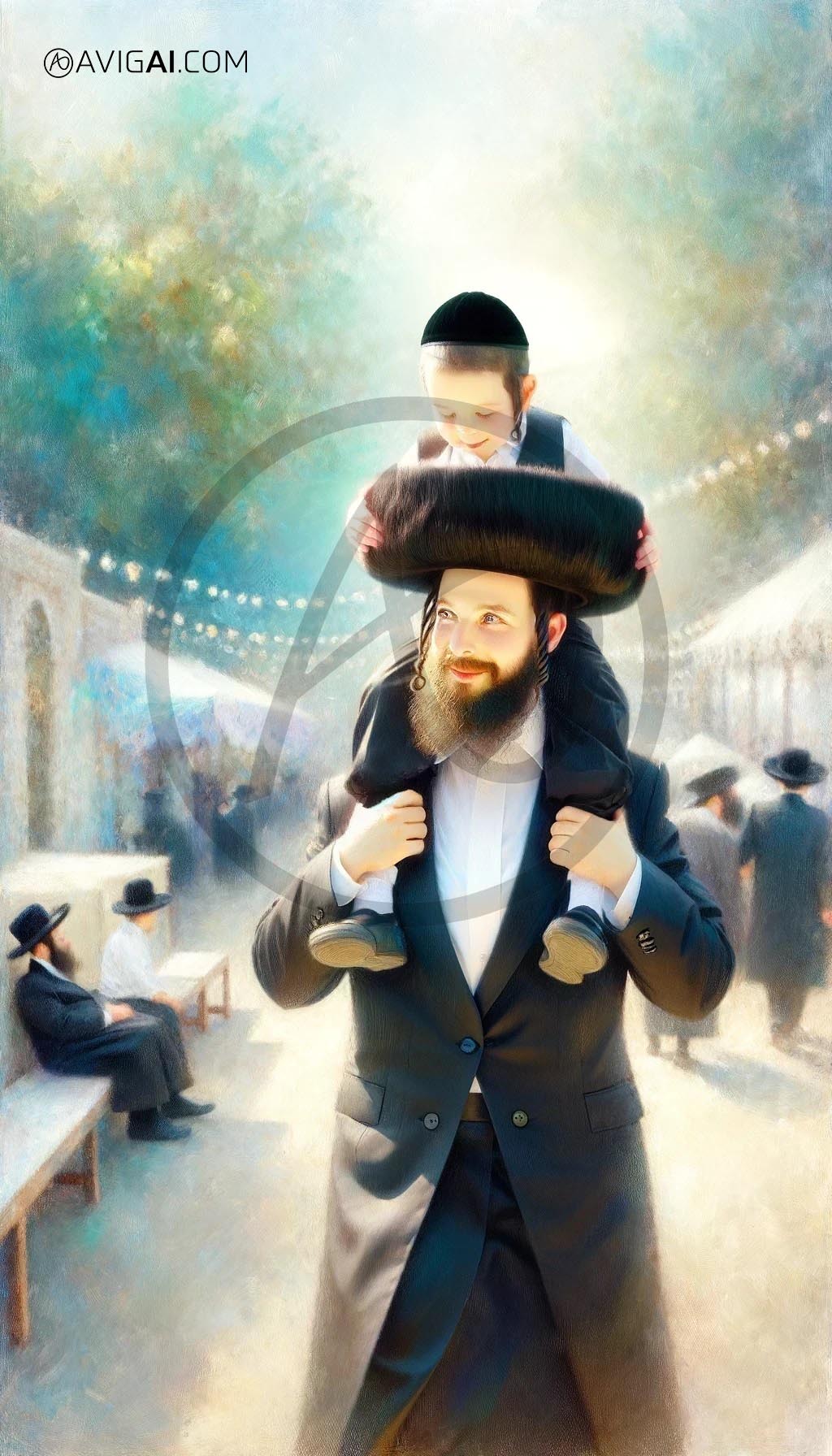 עולים למירון ילד על אבא.jpg