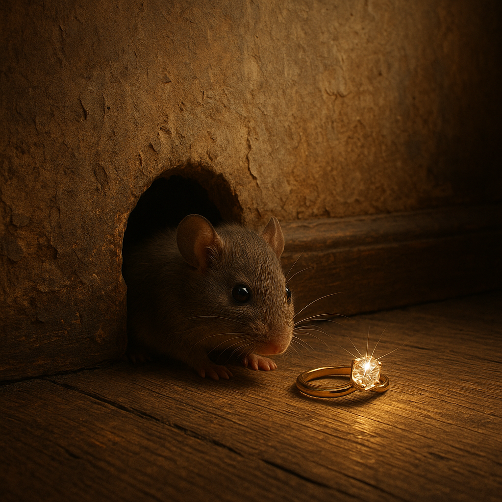 עכבר מול טבעת יהלום מתנוצצת.png