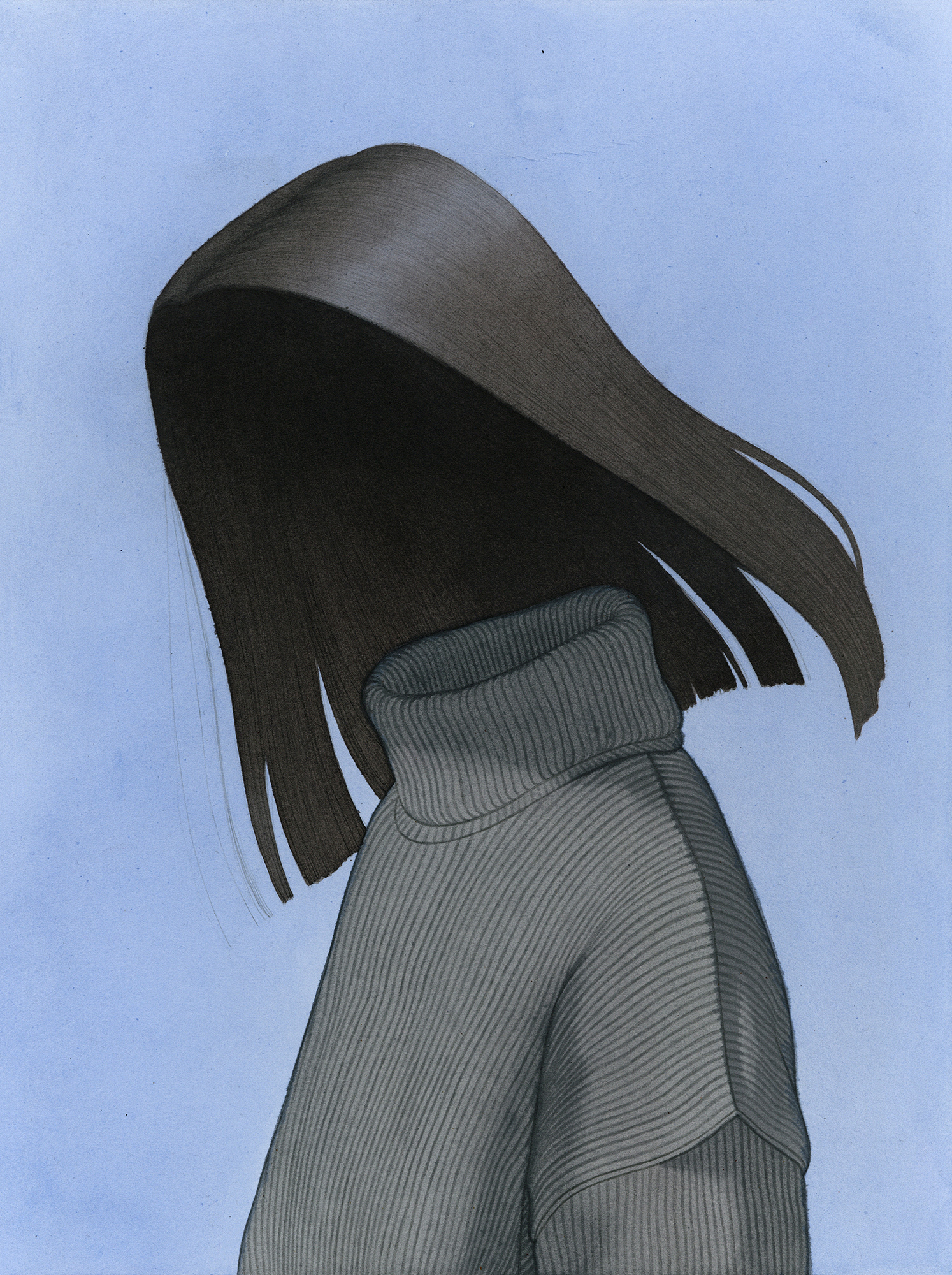 עפרון אקרילי, גרפיט ועיפרון צבעוני על נייר המונח על הלוח..jpg