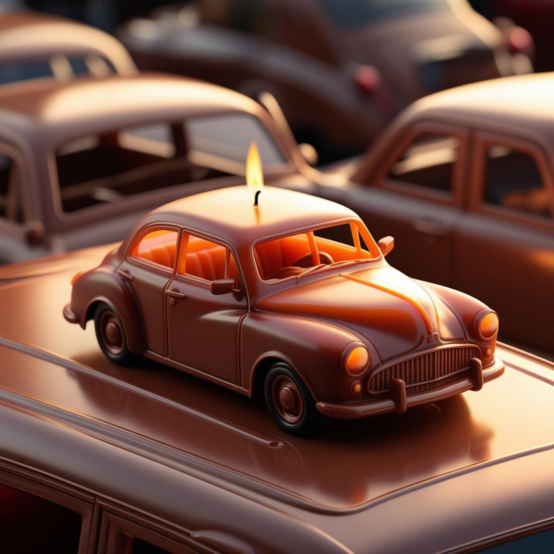 צור לי נר שעווה בהשראה של רכב שעומד בפקק תמונה ריאליסטית.jpg