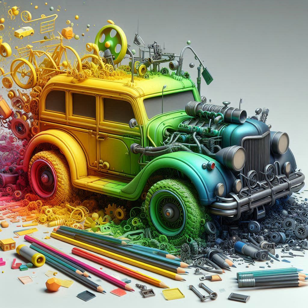 צור לי תמונה של כלי רכב לא מציאותי, דמיוני, יצירתי ביותר, משהו מופרך לגמרי, אך מנגד יבין את ה...jpeg