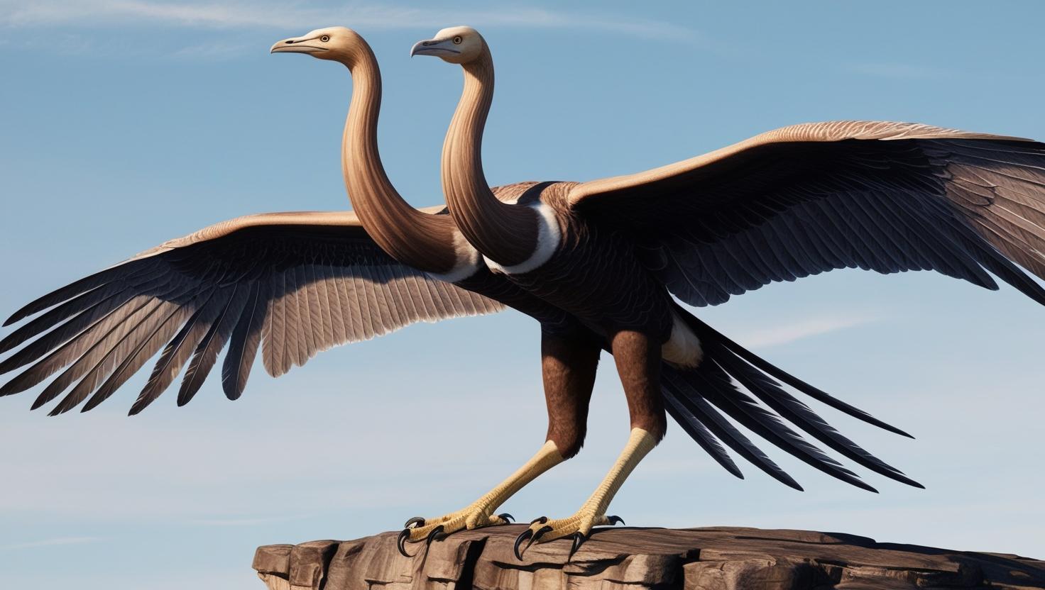 ציפור ענקית 9 מטר כל כנף עם שני צווארים ארוכים ושני ראשים.jpg