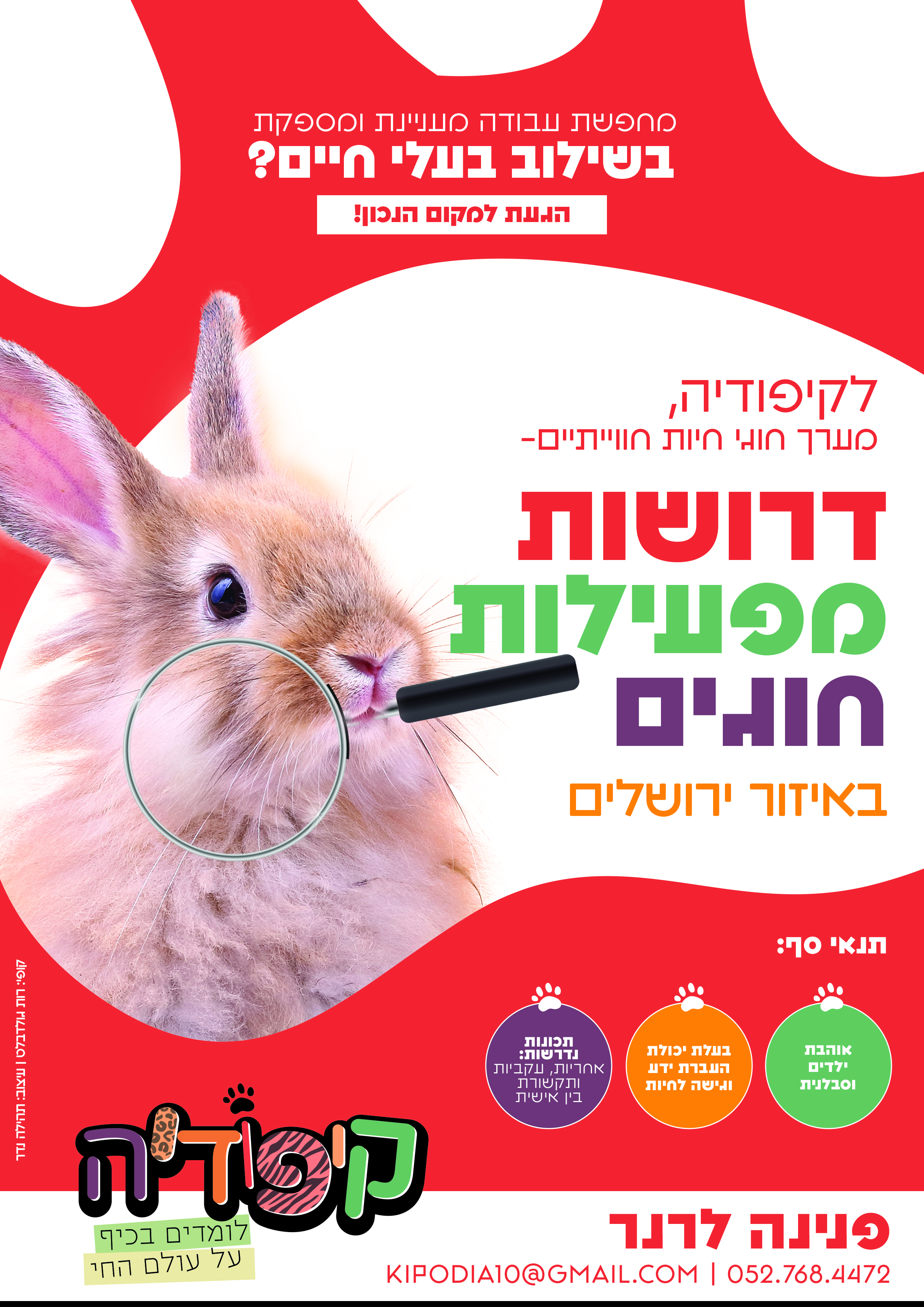 קיפודיה - מודעת דרושים, ירושלים.jpg