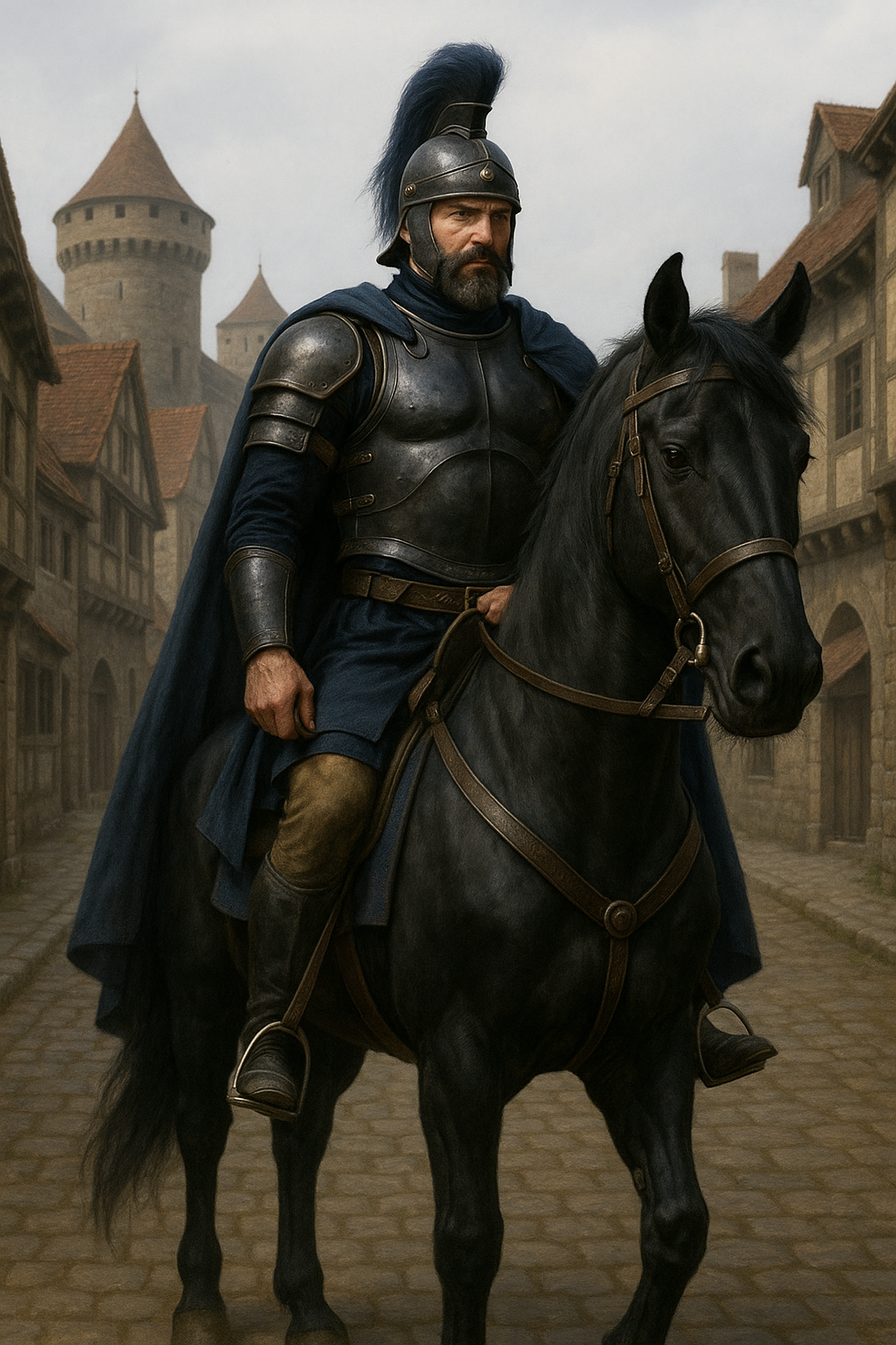 קצין רומאי בסמטאות עיר ימי ביניים.png