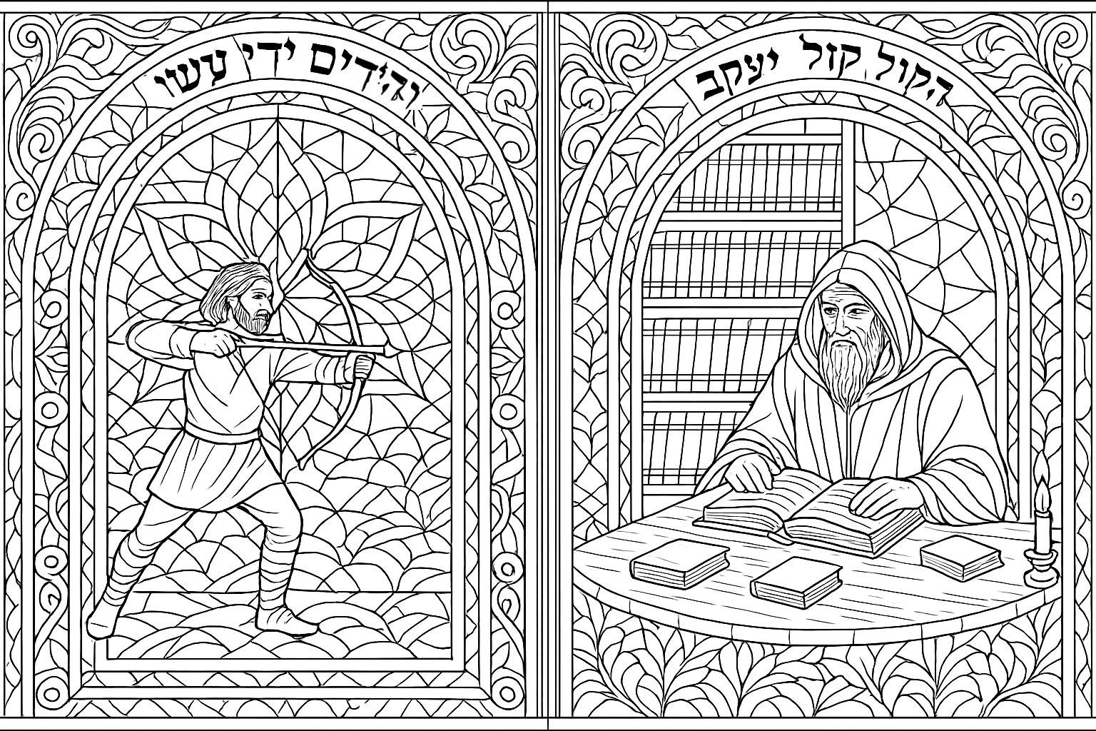 קשת וחכם בחלון ויטראז.png