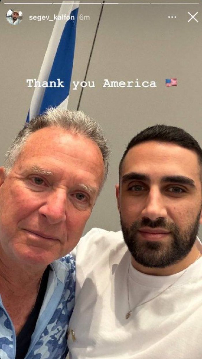 שגב כלפון העלה לחשבון האינטסגרם שלו סטורי עם סטיב וויטקוף והודה לו..jpg