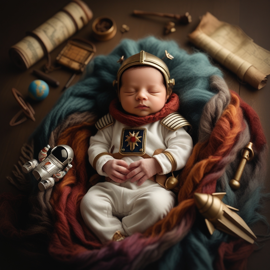 תינוק של חוקר ארצות עתיק ואסטרונאוט.jpg