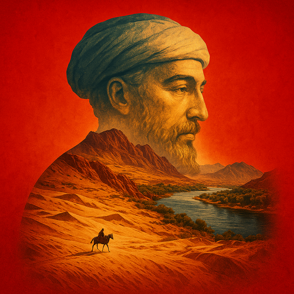 20250507_1634_Maimonides' Desert Silhouette_simple_compose_01jtnf63bmf5hte98gr81sk989.png