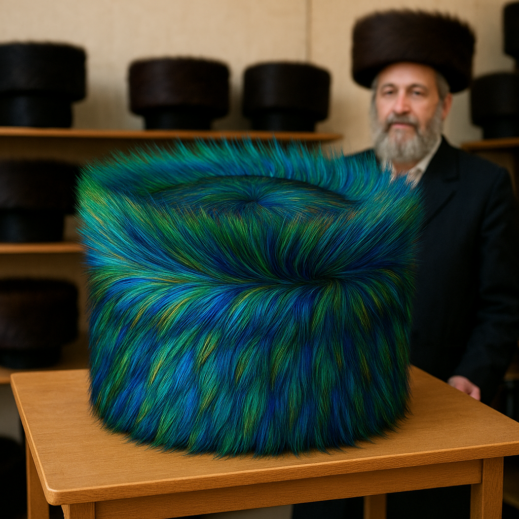 20250610_2325_שטריימעל טווסי על שולחן_simple_compose_01jxdr7204e3es7nr2hcp5c2sb.png